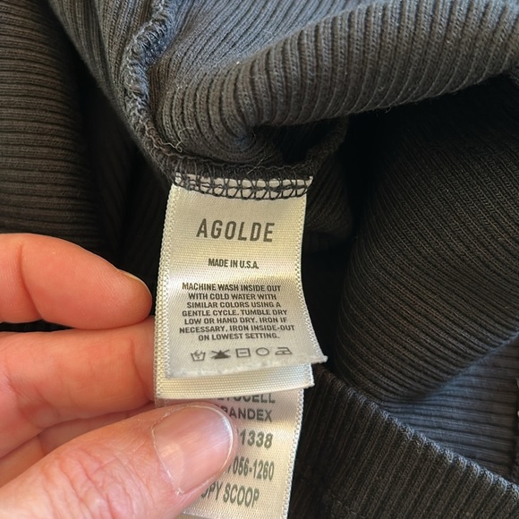 AGOLDE  Ribbed Poppy Tank in Black - Picture 8 of 11